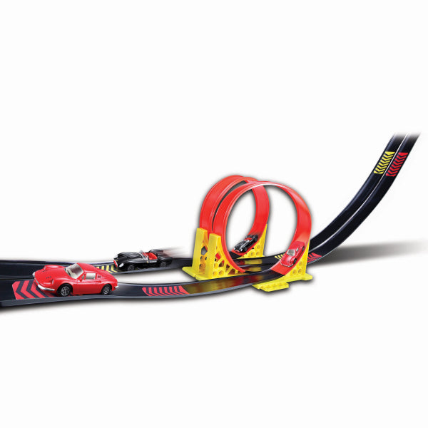 Bburago 18-31216 - Ferrari Race & Play: Dual Loop inkl. 2 Fahrzeugen und Tragebox, 1:43 - Modellauto Bburago 18-31216 - Ferrari Race & Play: Dual Loop inkl. 2 Fahrzeugen und Tragebox, 1:43 - Modellauto